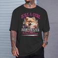 Just A Girl Who Loves Pomeranians Dog For Girls T-Shirt Gifts for Him
