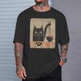 Kawaii Cat Eating Sushi Japanese Anime Cute Sushi Cat Girls T-Shirt Gifts for Him