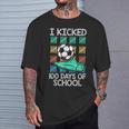 I Kicked 100 Days Of School Soccer Player Sports 100Th Day T-Shirt Gifts for Him