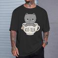 Kit-Tea Cute Kitten In Tea Cup Cat Lover Cat Pun T-Shirt Gifts for Him