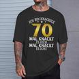 Krisige 70 Mal Knackt Es Hier Mal Da 70 Birthday S T-Shirt Geschenke für Ihn