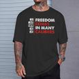 La Libertadiene En Muchos Calibres Propietario De Armas Amante De Las Armas Camiseta unisex Regalos para él