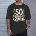 Ladies 50Th Birthday Woman 50S Birthday Birthday Queen 50 T-Shirt Geschenke für Ihn