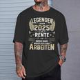 Legends Go Into Retirement 2025 Long Work For Retirees T-Shirt Geschenke für Ihn