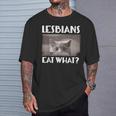 Lesbians Eat What Scared Kitten LGBT T-Shirt Gifts for Him