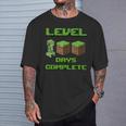 Level 100 Days Complete Gaming Pixel 100Th Days Of School T-Shirt Gifts for Him