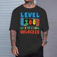 Level 100 Days Of School Unlocked 100 Days Of School Gamer T-Shirt Gifts for Him