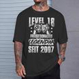 Level 18 Geburtstag Junge Gamer Mann Dekoolljährig 2007 T-Shirt Geschenke für Ihn
