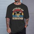 Leveled Up To Godfather Retro Promocionado A Padrino Regalo Camiseta unisex Regalos para él