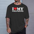I Love My Hot Girlfriend I Heart My Hot Girlfriend Gf Bf T-Shirt Gifts for Him