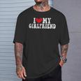I Love My Hot Girlfriend I Heart My Hot Girlfriend Gf T-Shirt Cadeaux pour lui