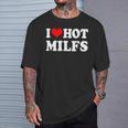 I Love Hot Milfs I Heart Hot Milfs Couple Set T-Shirt Geschenke für Ihn