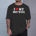 I Love My Hot Wife I My Heart Hot Wife Matching Set T-Shirt Geschenke für Ihn