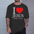 I Love Jesus Jesus Loves You Christian T-Shirt Gifts for Him