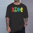 Love Peace Sign Symbol World Planet Freedom Hippie Kindness T-Shirt Gifts for Him