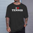 I Love Tennis Herz T-Shirt Geschenke für Ihn