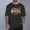 Lumières De Noël Drôles Poules Animaux De La Ferme De Noël T-Shirt Cadeaux pour lui