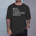Mangez La Musique De Dortoir Edm Dj House Music T-Shirt Cadeaux pour lui