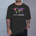 Mapa Del Mundo Y Banderas De Los Países Del Mundo Camiseta unisex Regalos para él