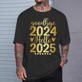 Matching Family Celebration New Year's Eve Goodbye 2024 Hello 2025 T-Shirt Geschenke für Ihn