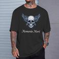 Memento Mori Gothic Skull & Wings T-Shirt Geschenke für Ihn