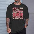 Monster Truck Girls Girls Like Monster Trucks Too Pink T-Shirt Gifts for Him