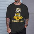 Mother's Day Raccoon Sunflower T-Shirt - Cute Gift for Moms Gifts for Him