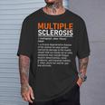 Multiple Sclerosis Awareness Ms Definition Warrior Support Camiseta unisex Regalos para él