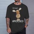 Not Amoosed Moose I Nö Fun Elk Word Game I No Statement T-Shirt Geschenke für Ihn