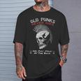 Old Punks Never Dies Punk Rock Music & Punks Camiseta unisex Regalos para él