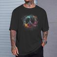 Peace Sign Of Freedom Hippie Flower Child Space Science T-Shirt Gifts for Him