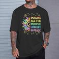 Peace Sign Sunflower Hippie Love 60's 70's Retro Tie Dye T-Shirt Gifts for Him