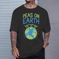 Peas On Earth Peace Quotes Sarcasm Memes Pun T-Shirt Gifts for Him