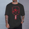 Pickleball Paddle Heart Valentines Day Racquetball Women T-Shirt Gifts for Him