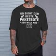 Postman Bester Paketbote Der Welt German T-Shirt Geschenke für Ihn