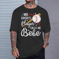 Proud Baseball Bebe Of A Baseball Player Bebe T-Shirt Gifts for Him