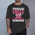 Proud Uncle Warrior Breast Cancer Awareness T-Shirt Gifts for Him