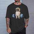 Pug Levantamiento De Pesas Divertido Deadlift Hombres Fitness Gym Entrenamiento Camiseta unisex Regalos para él