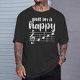 Put On A Happy Face Music Gráfico Divertido Para El Músico Camiseta unisex Regalos para él