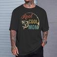 Reel Cool Mom Mama Mommy Fishing Fathers Day Vintage Tees T-Shirt Gifts for Him