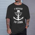 I Refuse To Sink De Entrenamiento De Gimnasio Con Calavera De Ancla Camiseta unisex Regalos para él