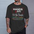 Resist Hands Off Protest Vintage We The People American Flag T-Shirt Gifts for Him