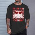 Retro Groovy Valentines Day Girl Valentine Vibes T-Shirt Gifts for Him