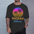 Retro Sunset Nassau Bahamas Beach Trip Vacation Summer Group T-Shirt Gifts for Him
