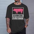 Schweine Flusterer Schweinebauer T-Shirt Geschenke für Ihn