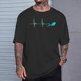 Scuba Diver Heartbeat Deep Diving EKG Pulseline Dive T-Shirt Gifts for Him