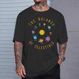 Sistema Solar Planetas Equilibrio De Los Cuerpos Celestes Camiseta unisex Regalos para él