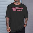 Small Boobs Big Heart Y2k 2000S T-Shirt Geschenke für Ihn