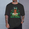 St Patrick's Day Not Lucky Simply Blessed Afro Black Women T-Shirt Gifts for Him