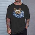 Süßer Hund Offizielles Schlaf Yorkshire Terrier Hunde T-Shirt Geschenke für Ihn
